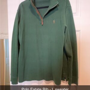 Polo by Ralph Lauren V-Neck Green Sweater